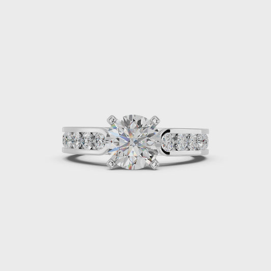 ROUND CHANNEL SET RING