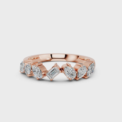 MULTISHAPE WEDDING BAND RING