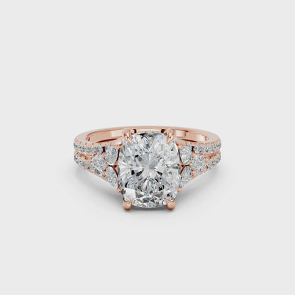 EL.CUSHION HIGH END HIDDEN HALO RING