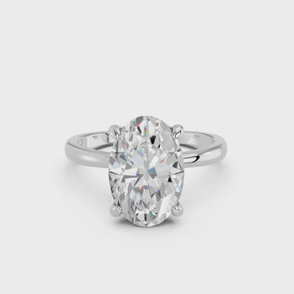 OVAL CLASSIC CATHEDRAL HIDDEN HALO RING