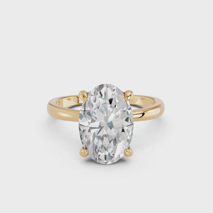 OVAL CLASSIC CATHEDRAL HIDDEN HALO RING